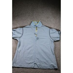 Jamie Sadock Polo Shirt Womens Medium Blue Golf Performance Stretch Short Sleeve